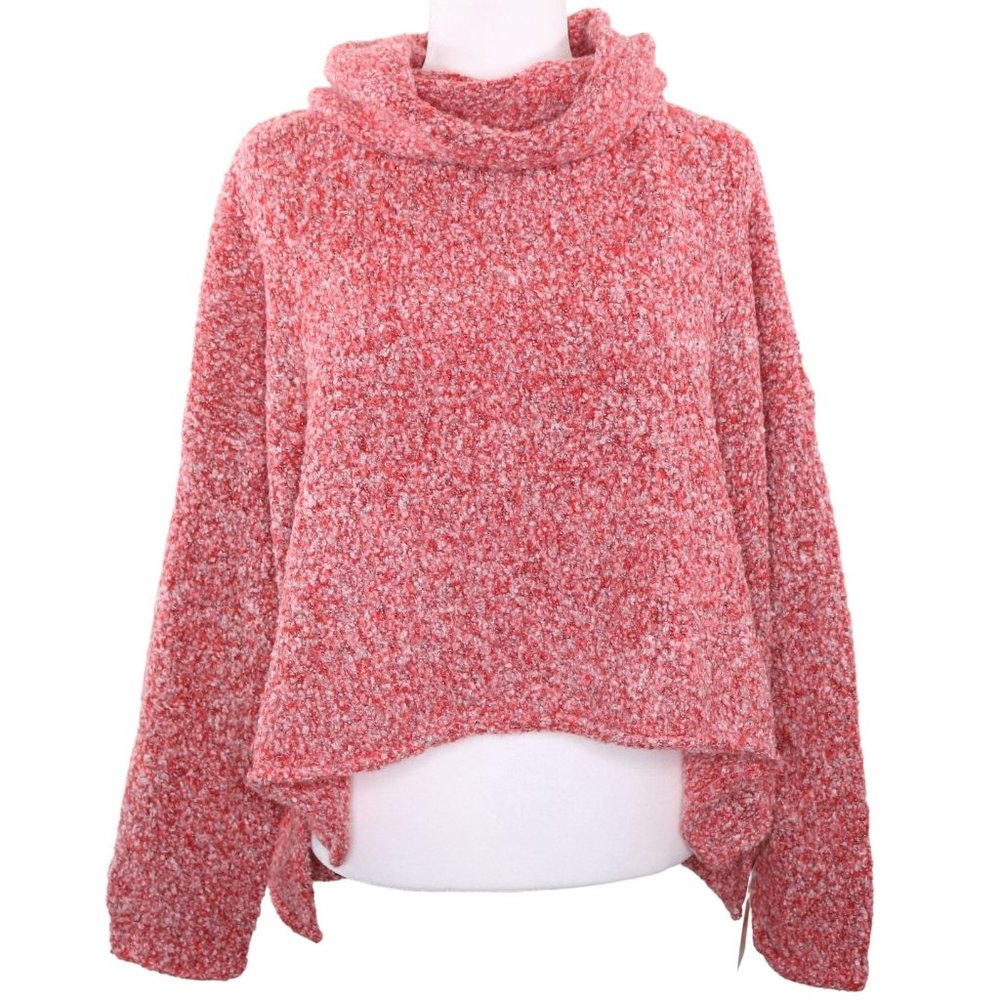 Free People BFF Cowl Neck Sweater Scarlet Flame
